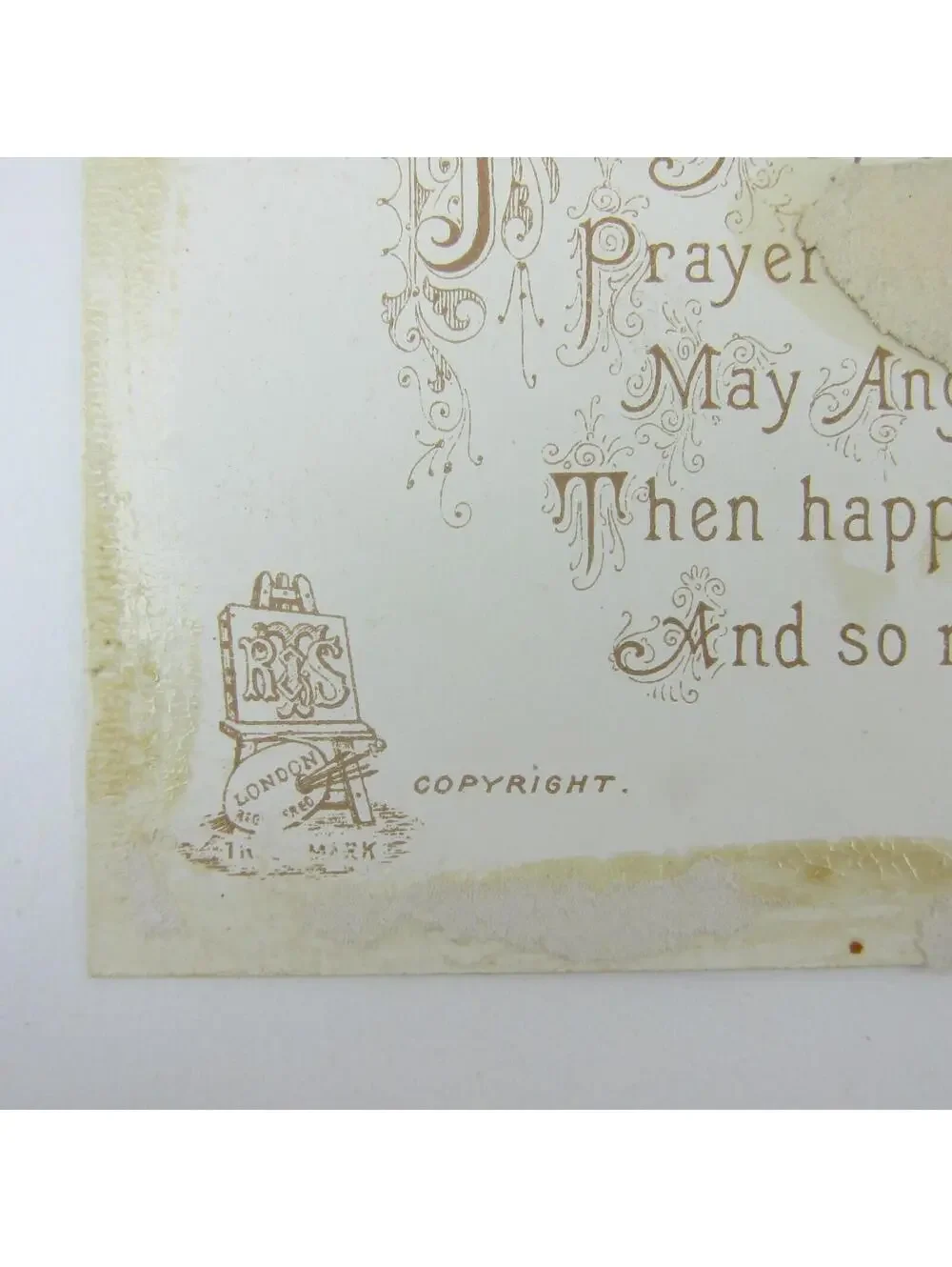 Victorian Birthday Greeting Card Red Barberry Branch Raphael Tuck & Sons Antique